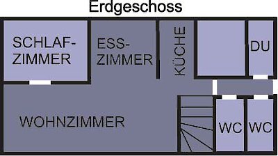 Grundriss Erdgeschoß Grundriss Ferienhaus Lusen Erdgeschoß